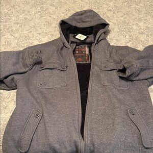 NWT Foot Locker Gray premium Fleece Jacket men’s xl